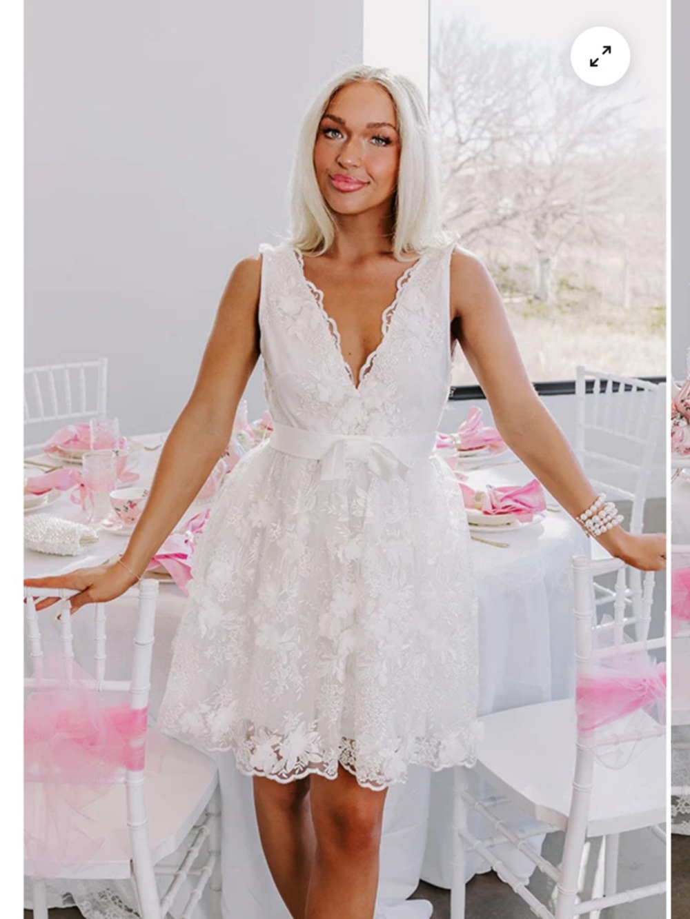 Impressions Ivory Floral Lace Bridal Dress